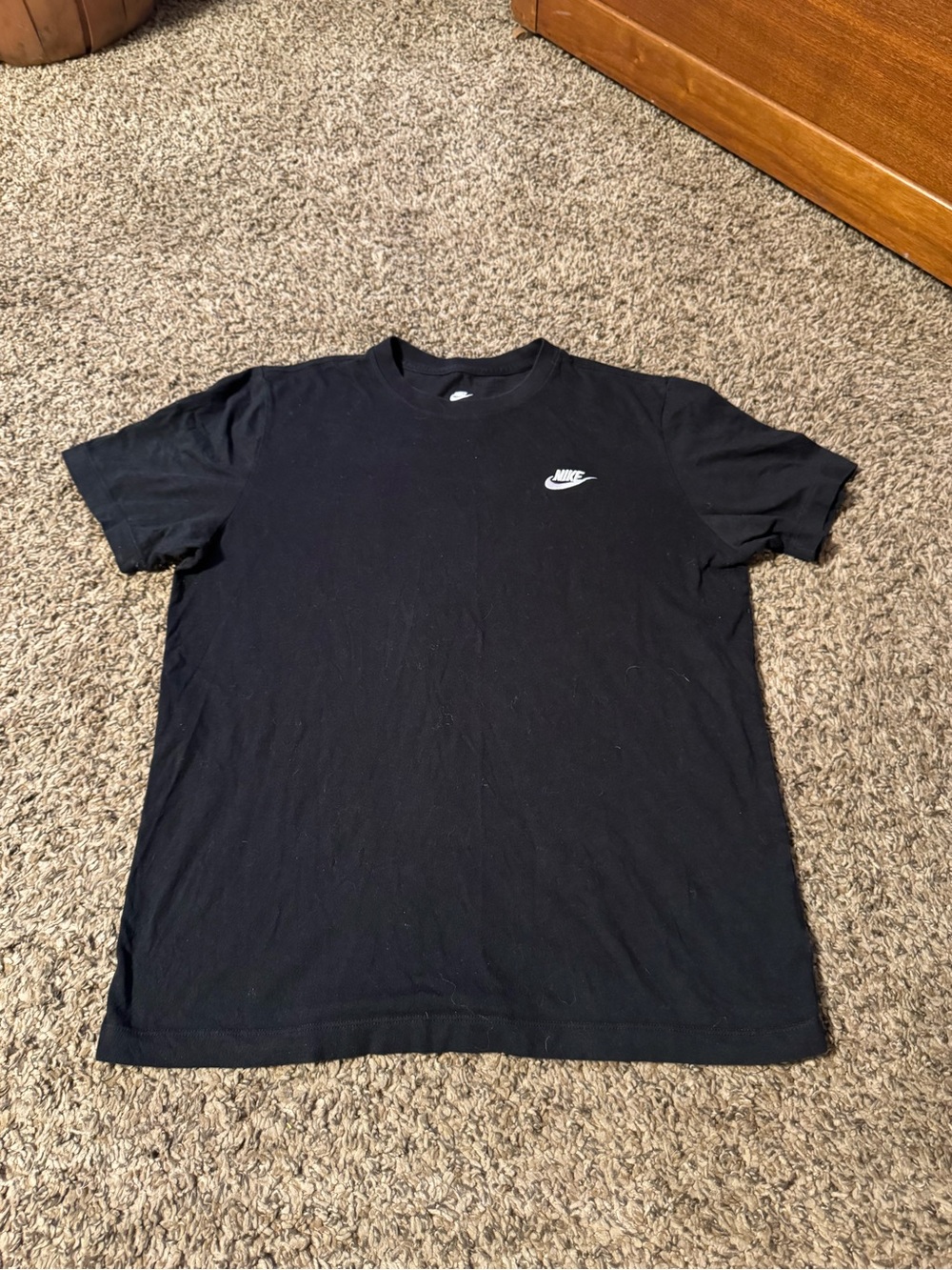 Nike Black Short Sleeve T-Shirt with White Swoosh